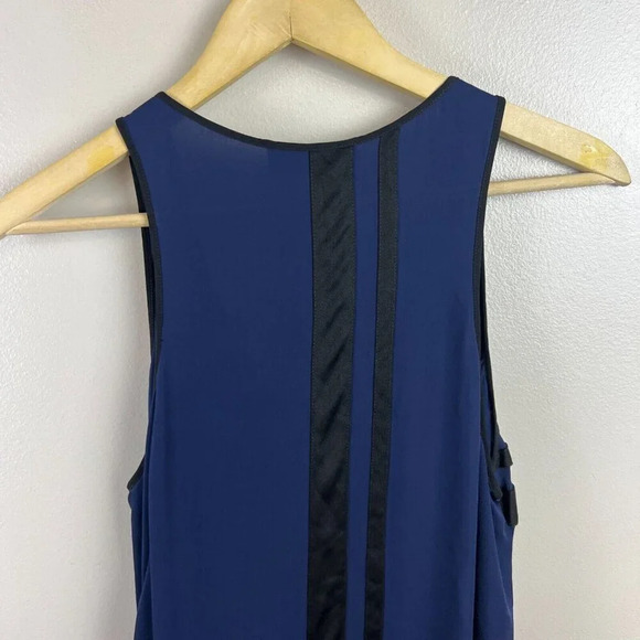 Derek Lam Silk Midi Dress Size 6 Blue Sleeveless Designer Avant Garde Event Y2K - Picture 7 of 9
